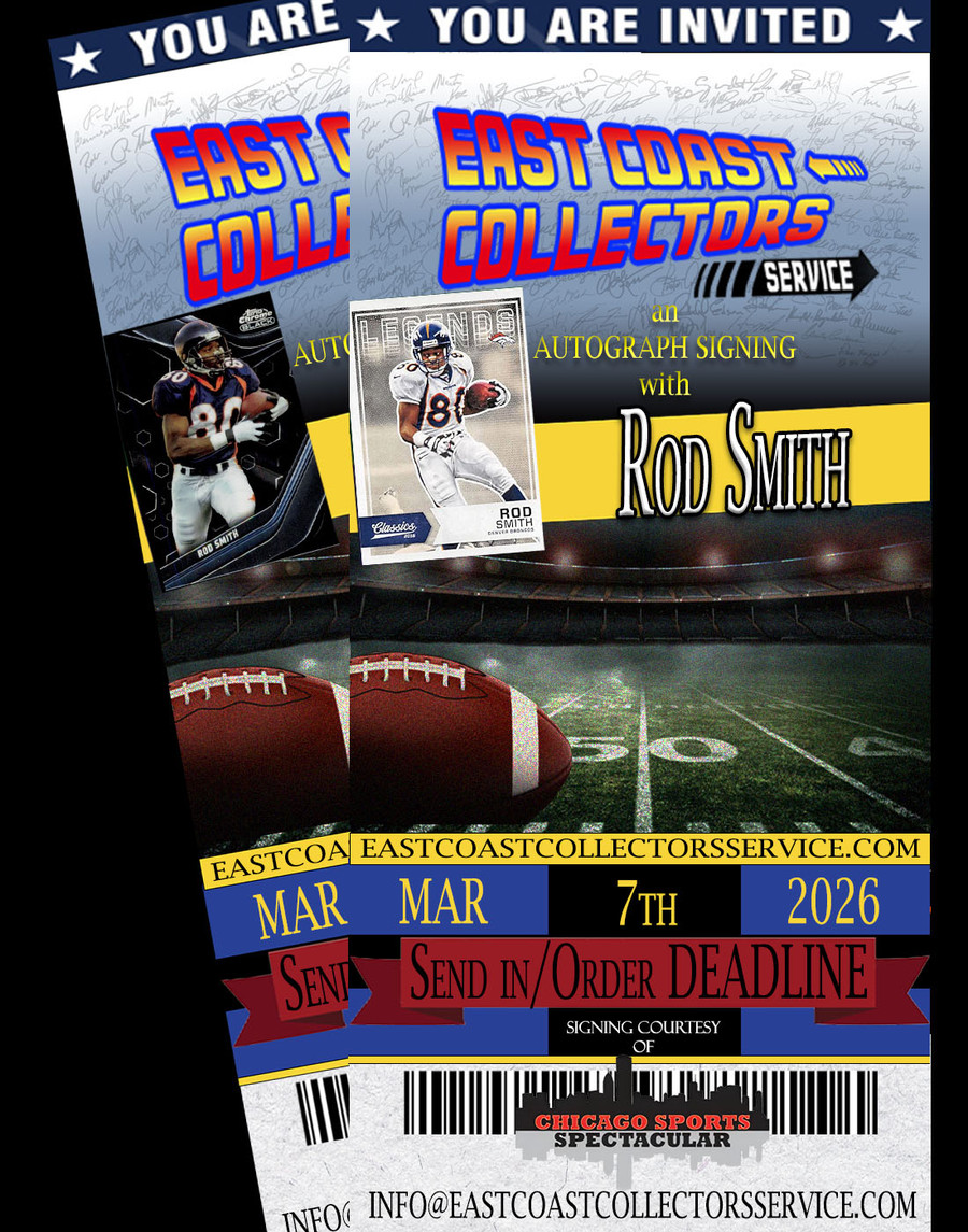 Rod Smith Pre-Order Autograph