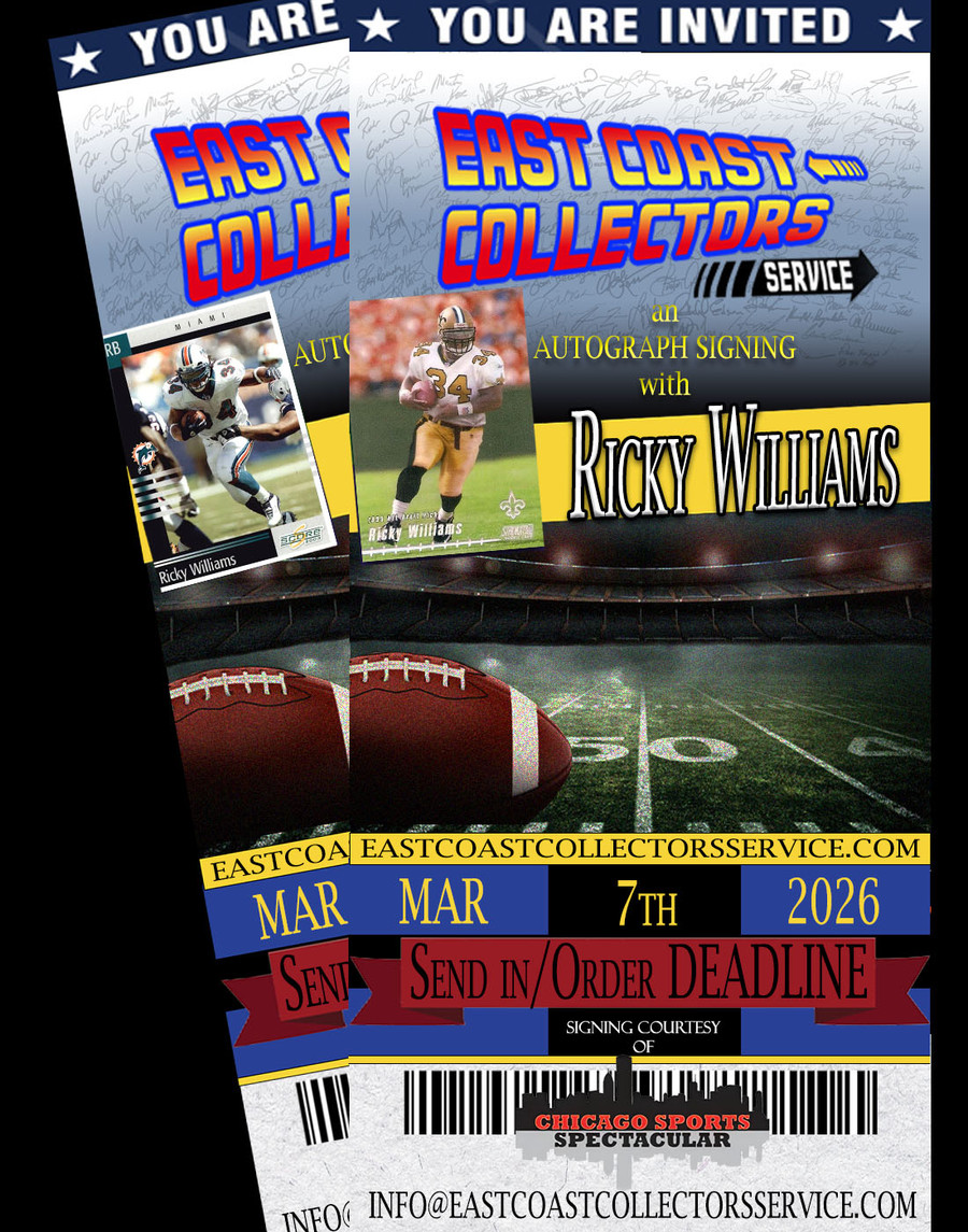 Ricky Williams Pre-Order Autograph