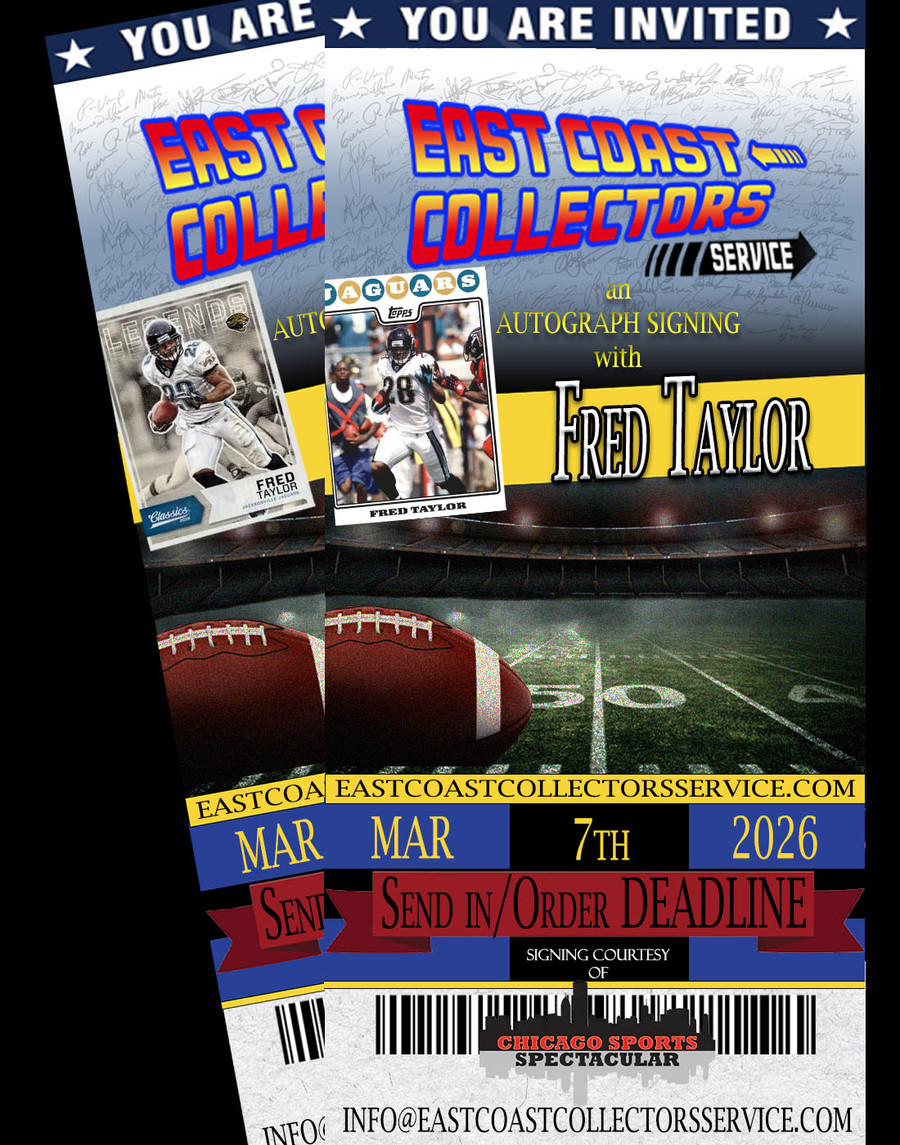 Fred Taylor Pre-Order Autograph