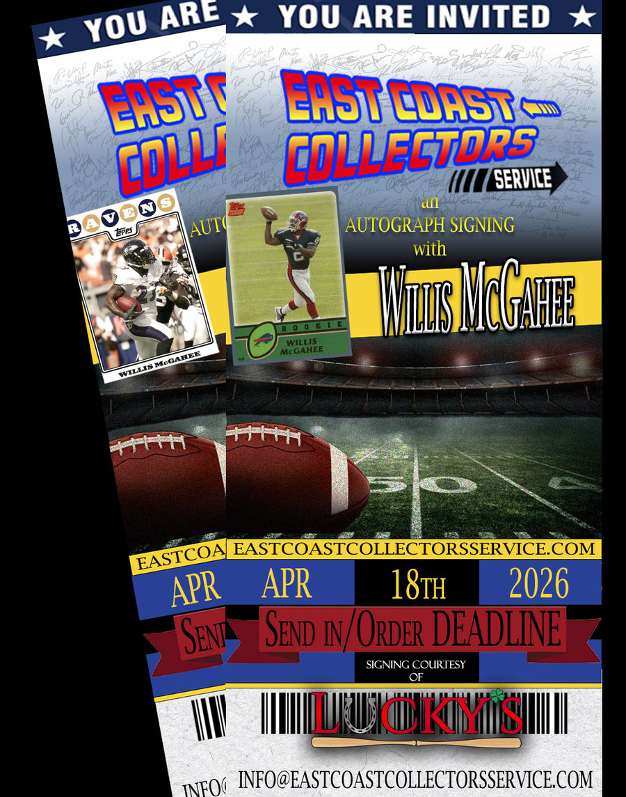 Willis McGahee Pre-Order Autograph