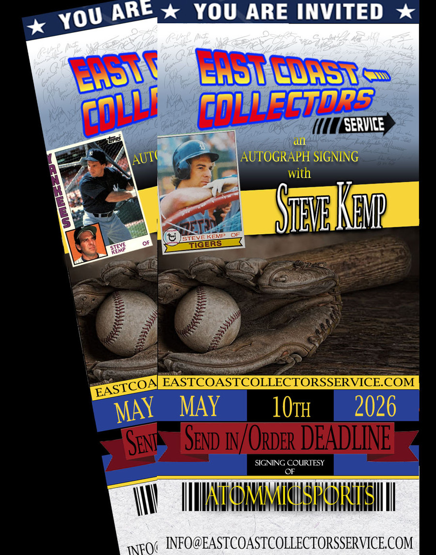 Steve Kemp Pre-Order Autograph