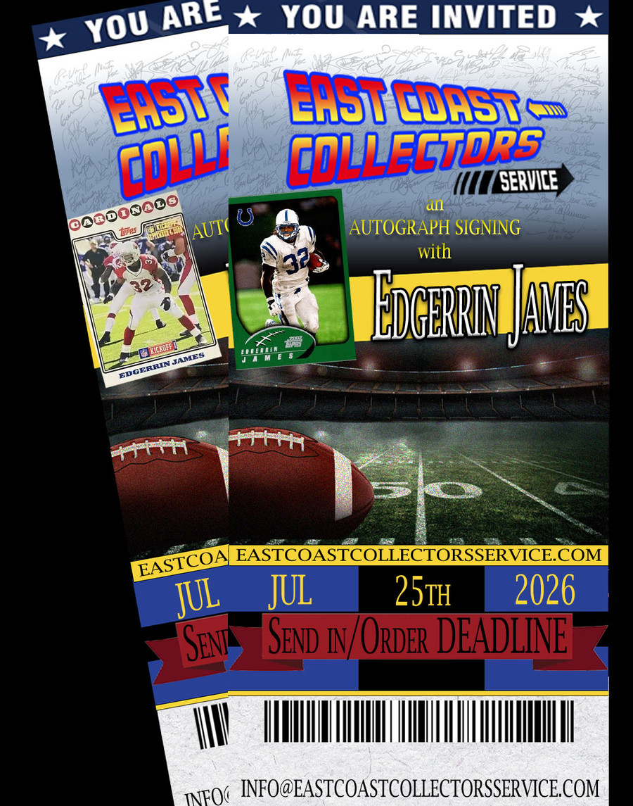 Edgerrin James Pre-Order Autograph