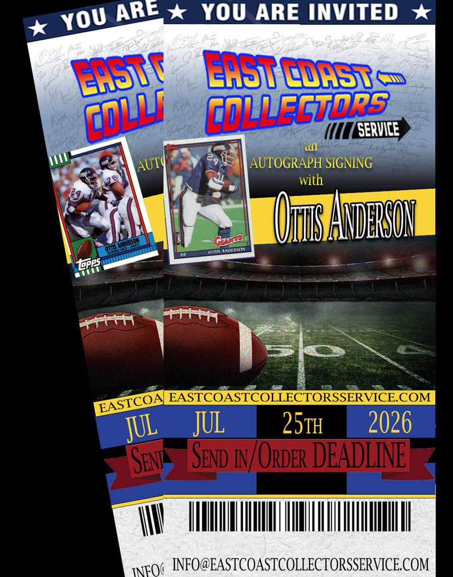 Ottis Anderson Pre-Order Autograph