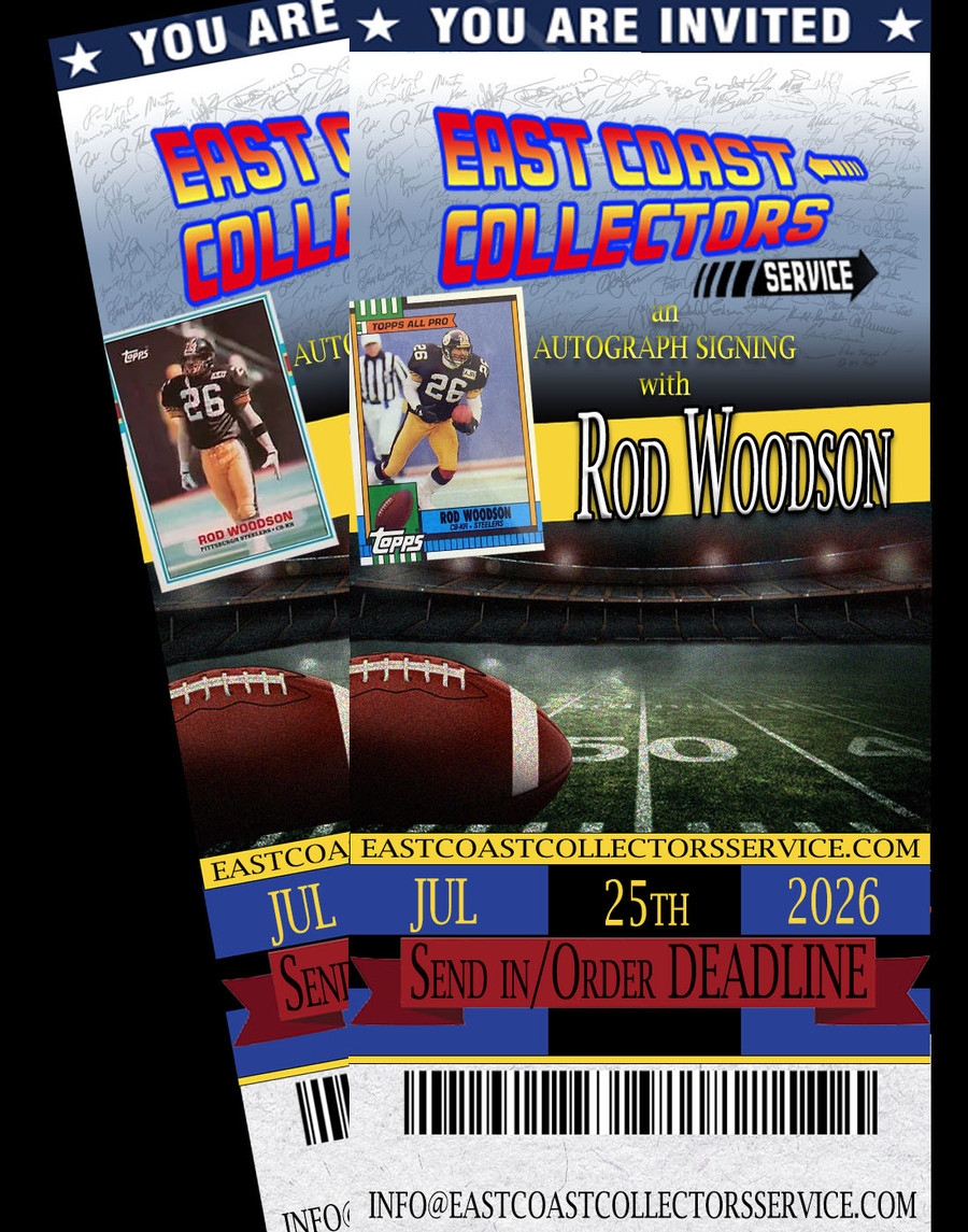 Rod Woodson Pre-Order Autograph