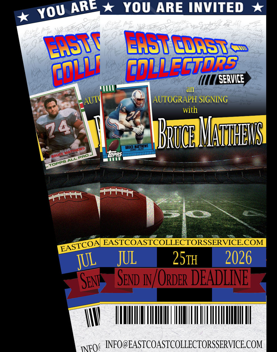 Bruce Matthews Pre-Order Autograph