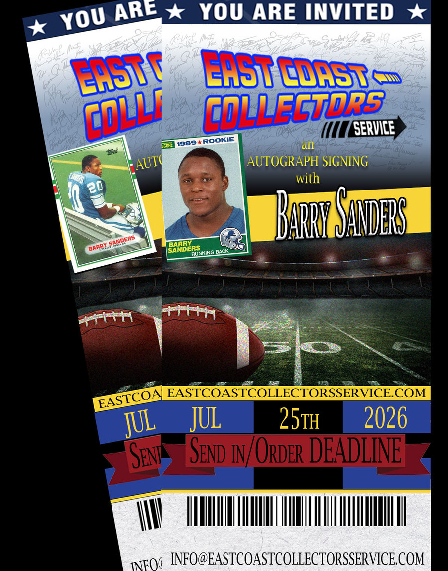 Barry Sanders Pre-Order Autograph