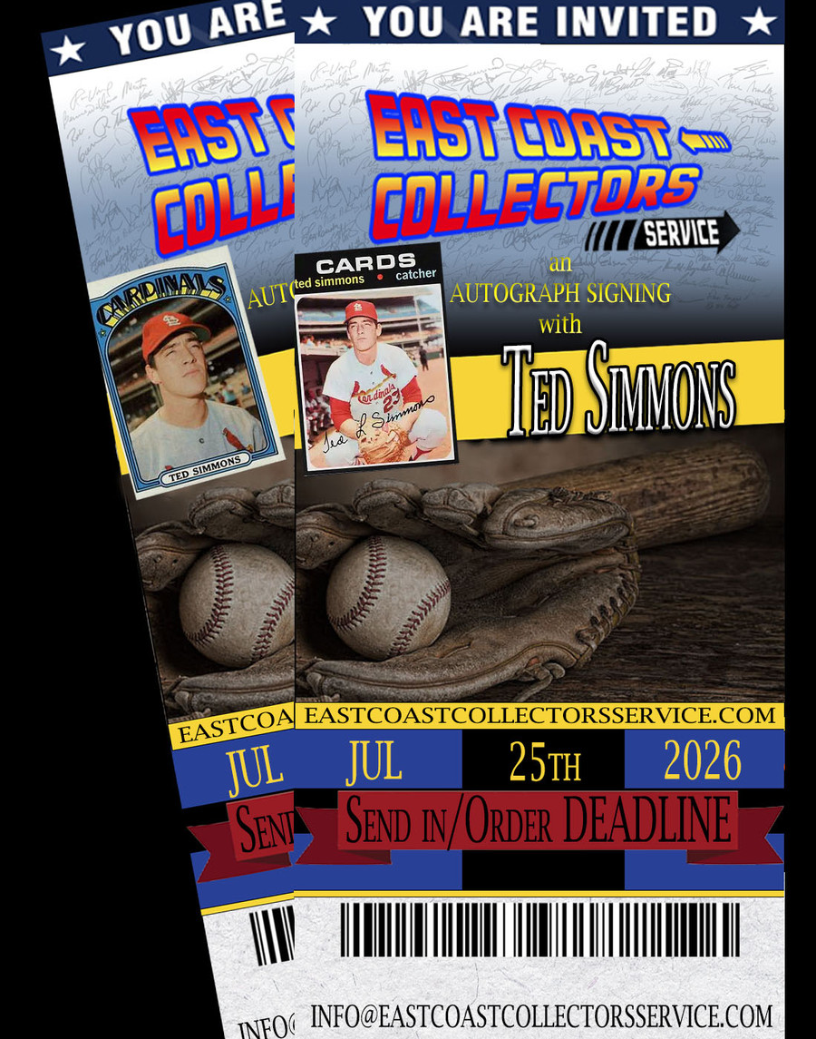 Ted Simmons Pre-Order Autograph