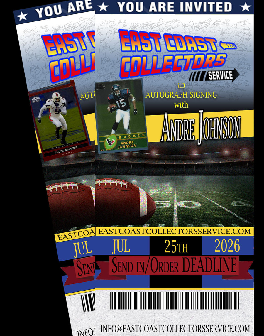 Andre Johnson Pre-Order Autograph
