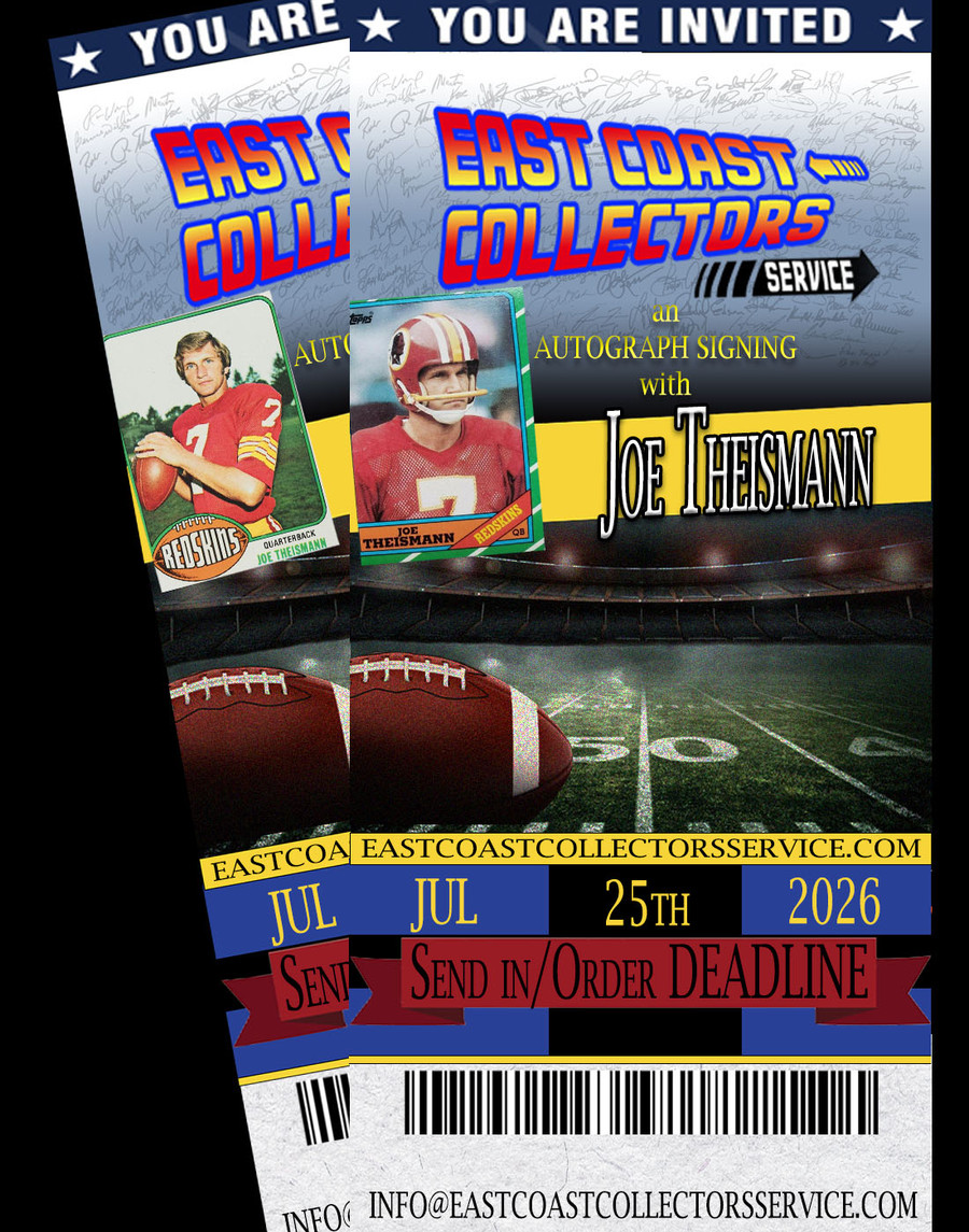 Joe Theismann Pre-Order Autograph