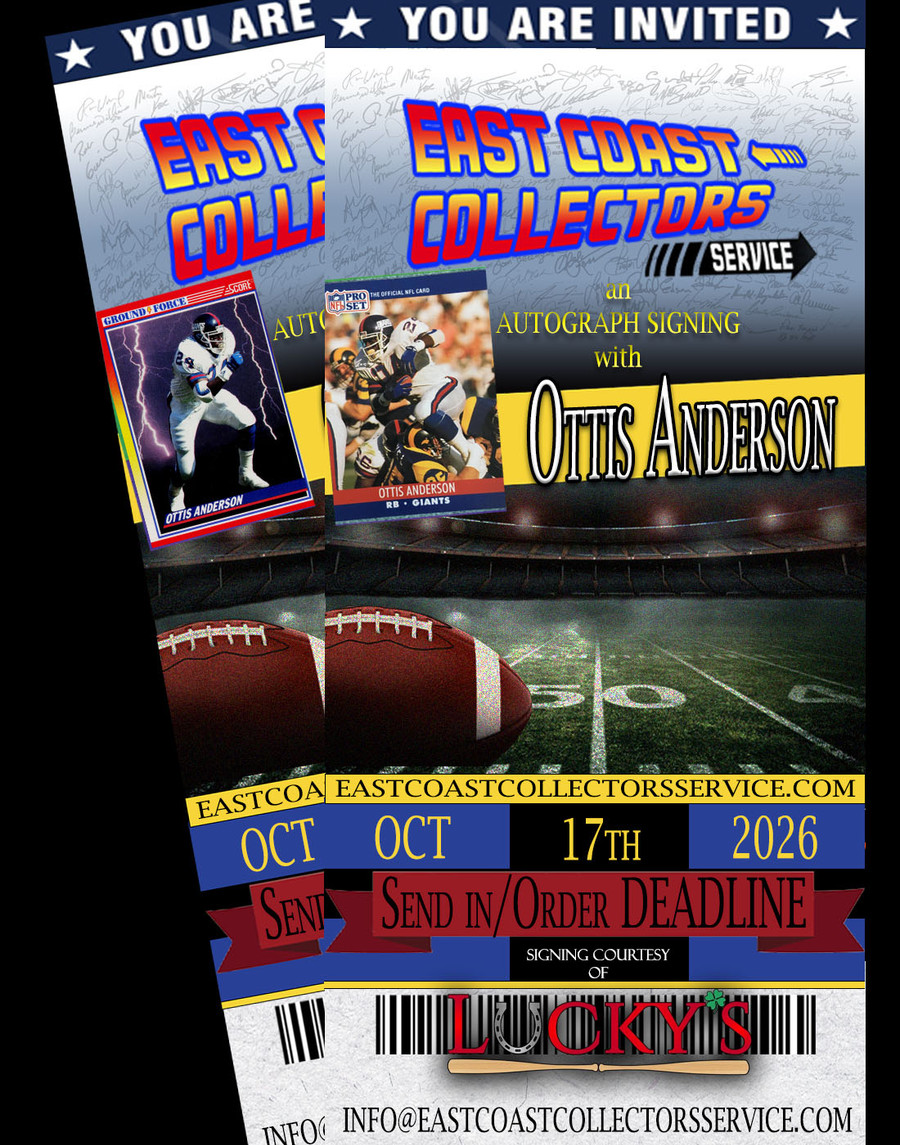 Ottis Anderson Pre-Order Autograph
