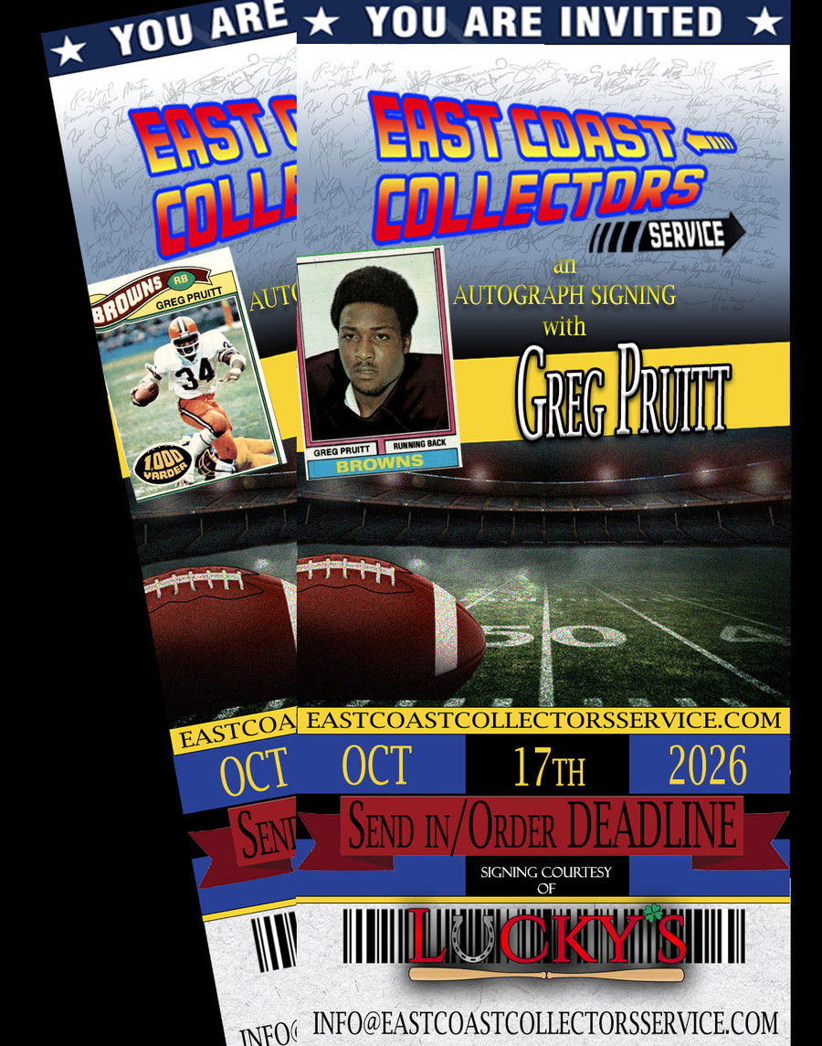 Greg Pruitt Pre-Order Autograph