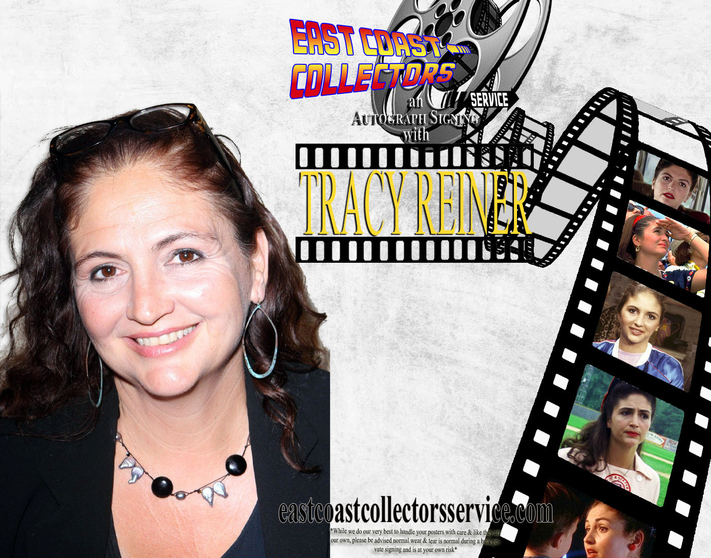 TRACY REINER, BETTY SPAGHETTI, DIE HARD, APOLLO 13, LEAGUE OF THEIR OWN, HOME IMPROVEMENT, FRIENDS, EAST COAST NATIONAL, BASEBALL MOVIE, ROCKFORD PEACHES CONTROPOLIS NJ, WWE, POWER RANGERS, STAR WARS, ANIME,, movies, tv, films autograph signings, authentic