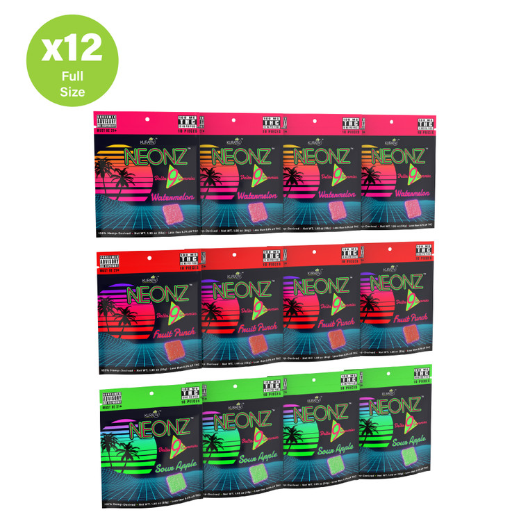 Delta 9 Gummies Bundle Multi-Flavors 100mg - Case of 12