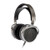 Audeze MM-100 front 3/4 angle, gunmetal magnesium grille with oval-slot pattern, black gel earpad, white background