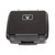 Black Audeze-branded LCD travel case with latches and handle, shown from above on a white background
