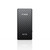 FiiO QX13 rear panel, Black carbon fiber with diagonal weave pattern, FiiO logo and QX13 model name, chrome bezel, white background