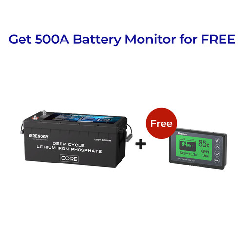 Renogy Core - 12V 300Ah Deep Cycle Lithium Iron Phosphate Battery with self-heating function