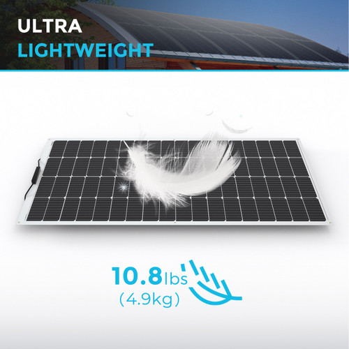 200 Watt 12 Volt Flexible and Lightweight Monocrystalline Solar Panel