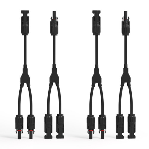 Renogy Solar Connectors Y Branch Parallel Adapter Cable MMF+FFM Pair