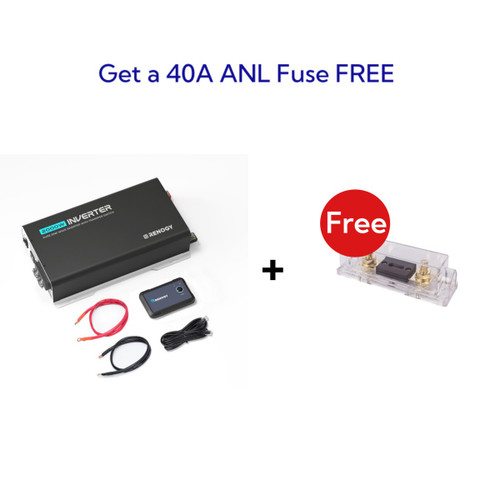 PUH - 12V 2000W Pure Sine Wave Inverter with UPS Transfer Switch and Built-in Bluetooth