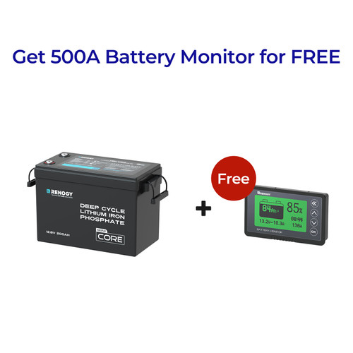 Renogy Core Mini - 12V 200Ah Lithium Iron Phosphate Battery w/ Low-Temperature Protection