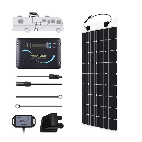 Renogy 100 Watt 12 Volt Flexible Solar RV Kit