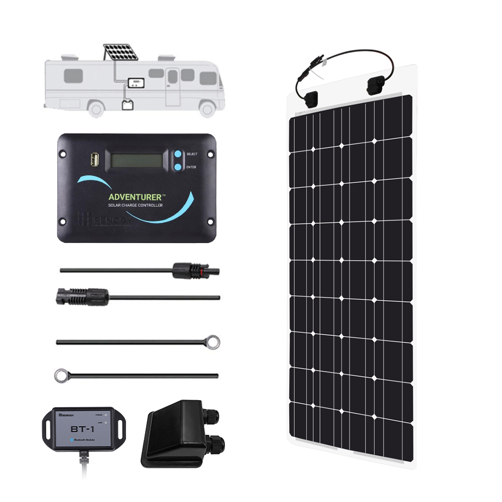 Renogy 100 Watt 12 Volt Flexible Solar Rv Kit Renogy Solar 0912