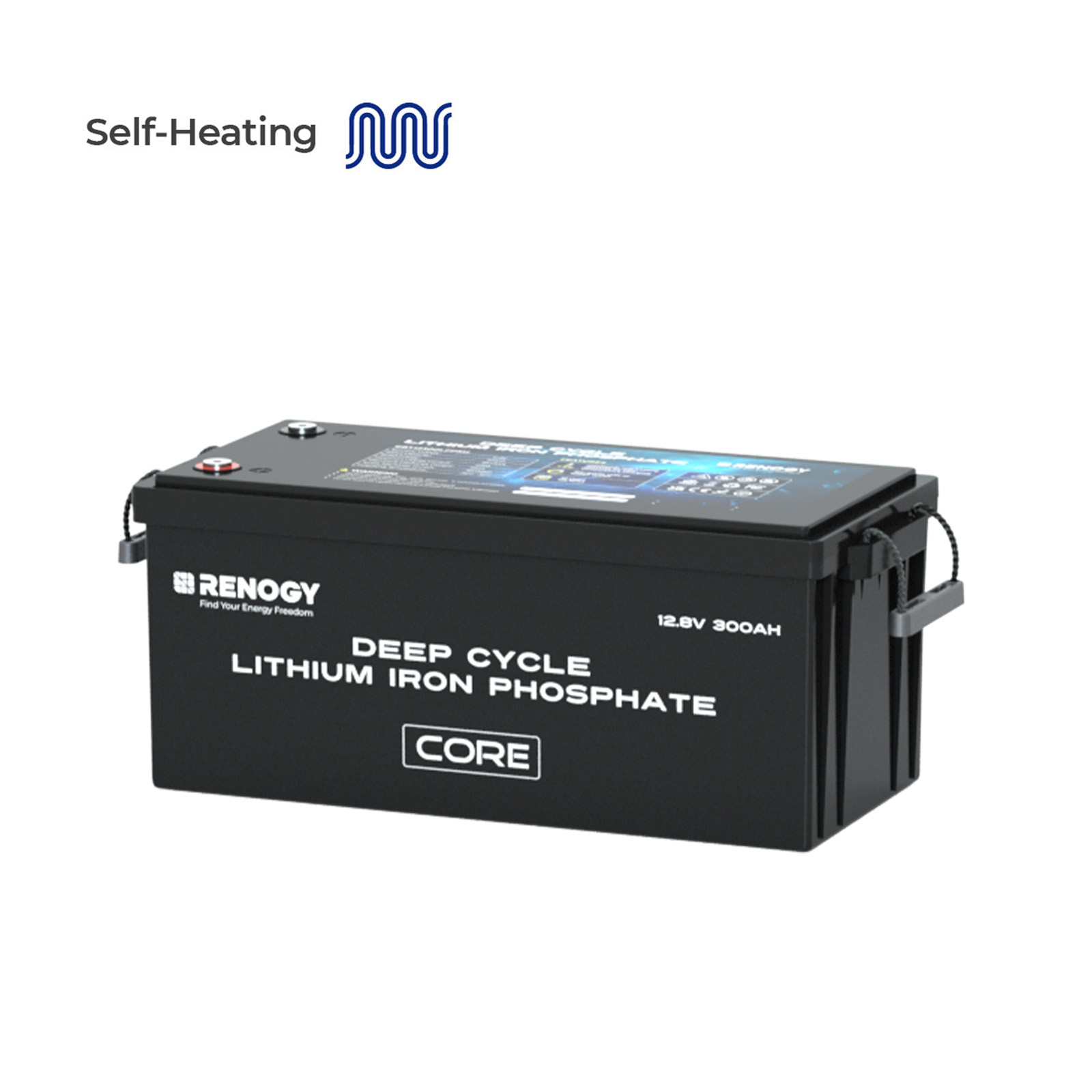 Renogy Core - 12V 300Ah Deep Cycle Lithium Iron Phosphate Battery with self-heating function