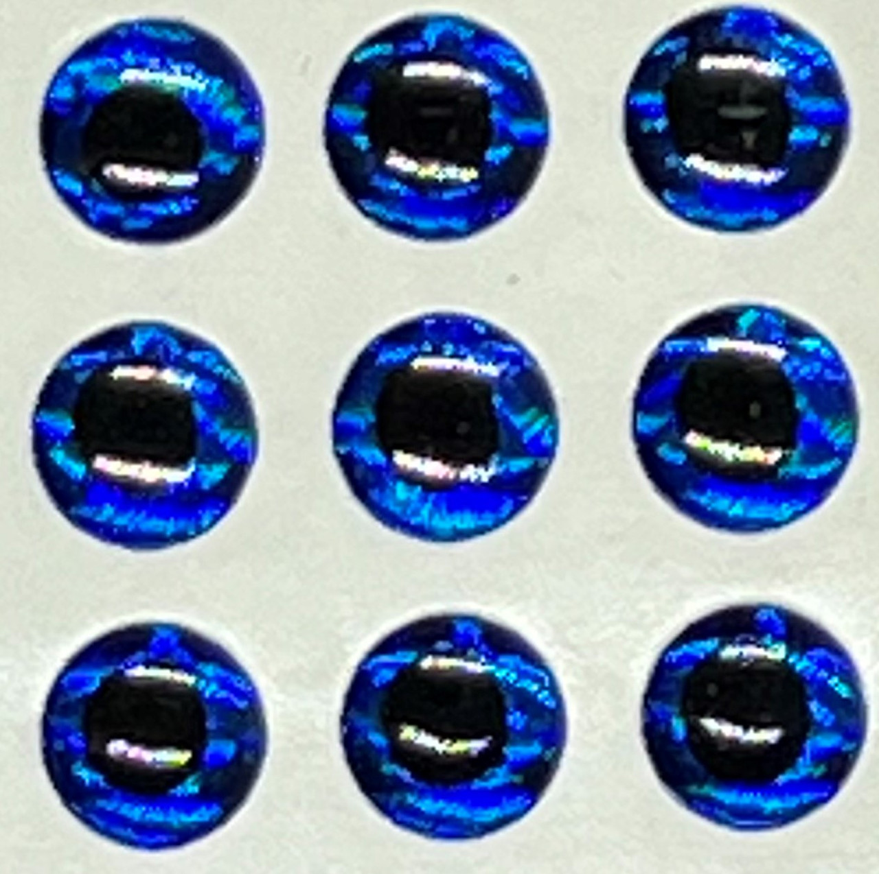 Fishhead Custom Lures 4 mm 3D lure eyes - Blue/Black Pupil