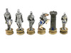 The Medieval Knights in Armor Chess Pieces - Acrylic Resin with 3.25" King white pieces