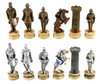The Medieval Knights in Armor Chess Pieces - Acrylic Resin with 3.25" King