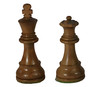 The Bordeaux - Golden Rosewood & Natural Boxwood French Knight Chess Pieces 3.75" King black king and queen