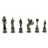 The Napoleon Chess Pieces - Metal Chessmen with 3.25" King black pieces