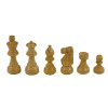The Aurore Chess Pieces - Black and Boxwood with 3.5" King white pieces