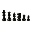 The Aurore Chess Pieces - Black and Boxwood with 3.5" King black pieces