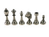 The Treviso Refinement Chess Pieces - Metal Staunton Design with 3" King black pieces