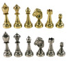 The Treviso Refinement Chess Pieces - Metal Staunton Design with 3" King