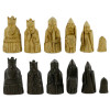 The Isle of Lewis Chess Pieces - Stone Resin Antique White and Rust Brown with 3.5" King