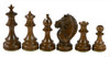 The Exquisite Chess Pieces - Acacia & Boxwood with 4" King black pieces