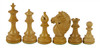 The Exquisite Chess Pieces - Acacia & Boxwood with 4" King white pieces