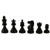 The American Emperor Chess Pieces - Black and Natural Boxwood with 3" King black pieces