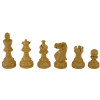 The American Emperor Chess Pieces - Black and Natural Boxwood with 3" King white pieces