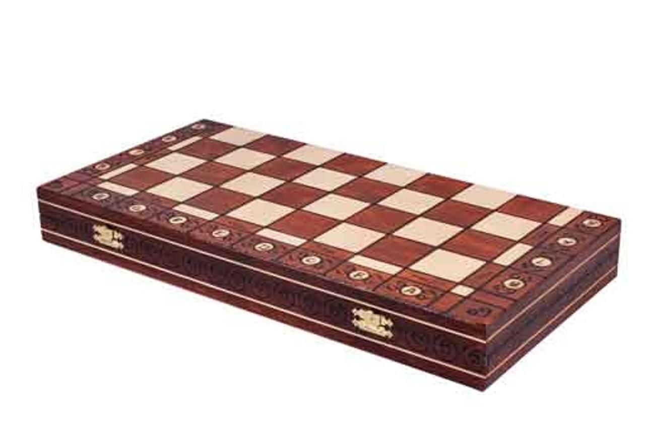The Jarilo - Unique Wood Chess Set, Board & Storage hand crafted unique closed chess board storage
