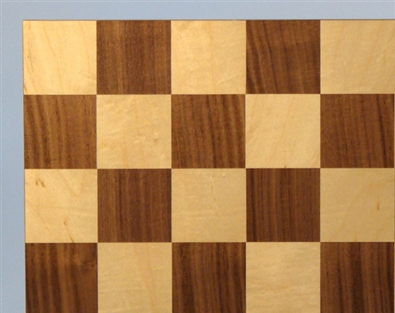  Chess Board: Rosewood & Maple 1.75" Squares close up