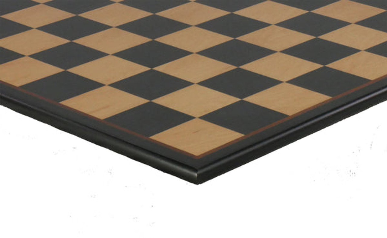 Chess Board: Boxwood & Birdseye Maple 1.9" Squares corner