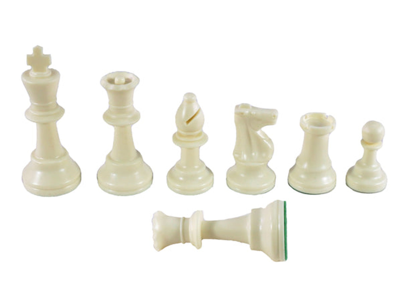 The Conquest Chess Pieces - Black & White Staunton Design with 3.75" King white pieces