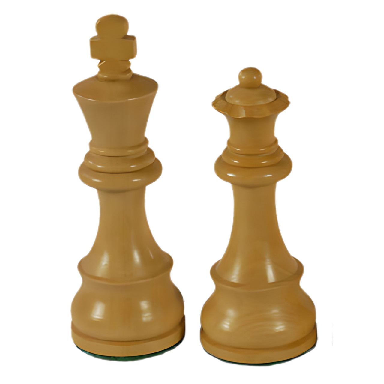 The Zeppelin - Boxwood German Knight Chess Pieces 3.75" King white king and queen