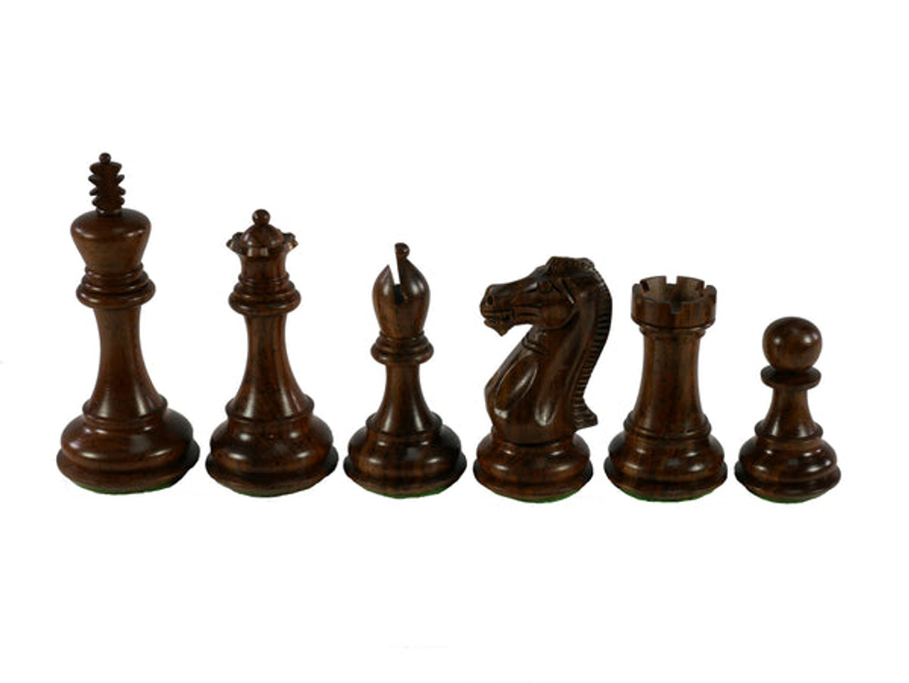 The Sultan -  Anjanwood & Boxwood Chess Pieces 3.75" King black pieces