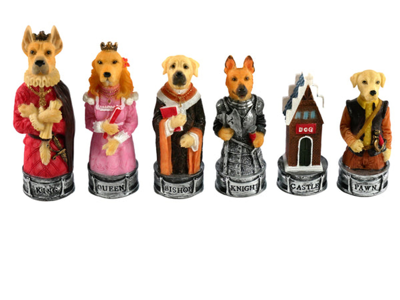 Cats vs. Dogs - Resin Chess Pieces 3.25" King Dog Pieces