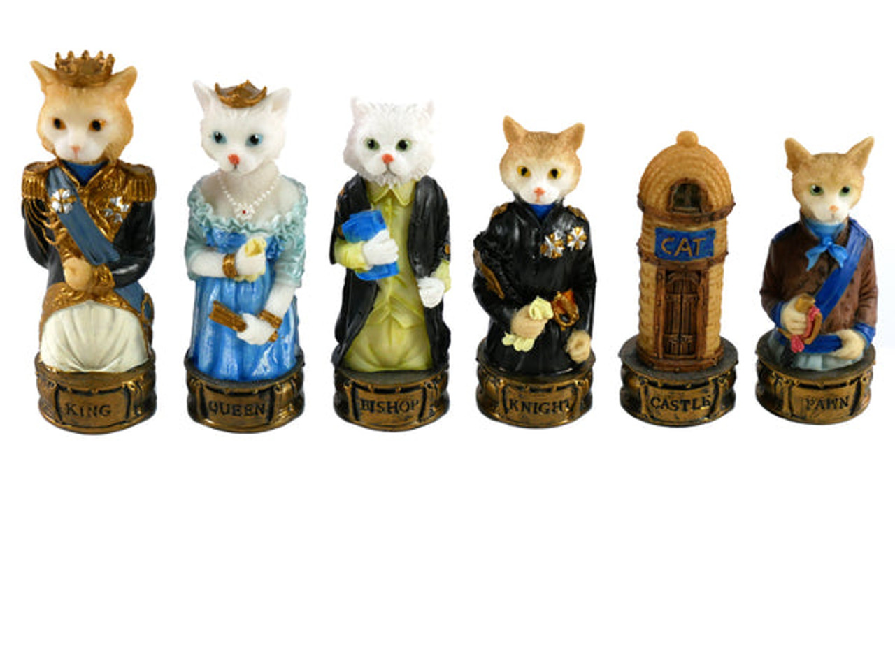 Cats vs. Dogs - Resin Chess Pieces 3.25" King Cat Pieces